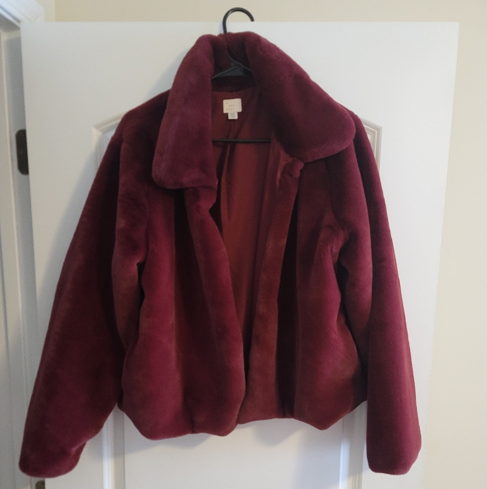 Wine Fur Fox Jacket